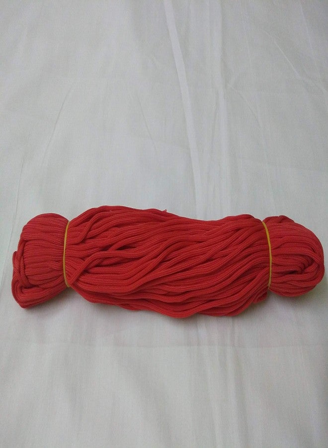 DK Craft Touch Nylon Knot Macrame Beading Braided Thread 60 Metre Cord Rope, 4mm (Rainbow Colours) (Red) - Image 3